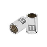 D-1411-BM | Dado de 11 mm, 12 puntas, cuadro 1/4', Truper