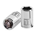 D-1411-M | Dado de 11 mm, 6 puntas, cuadro 1/4', Truper