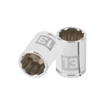 D-1413-BM | Dado de 13 mm, 12 puntas, cuadro 1/4', Truper