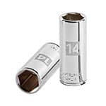 D-1414-LM | Dado largo de 14 mm, 6 puntas, cuadro 1/4', Truper