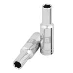 D-3808-HM-L | Dado largo de 8 mm, 6 puntas, cuadro 3/8', Truper