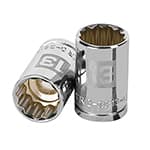 D-3813-M | Dado de 13 mm, 12 puntas, cuadro 3/8', Truper