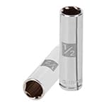 D-3816-HL | Dado largo de 1/2', 6 puntas, cuadro 3/8', Truper