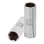 D-3816-HM-L | Dado largo de 16 mm, 6 puntas, cuadro 3/8', Truper