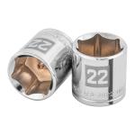 D-3822-HM | Dado de 22 mm, 6 puntas, cuadro 3/8', Truper