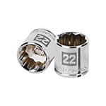 D-3822-M | Dado de 22 mm, 12 puntas, cuadro 3/8', Truper