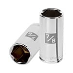 D-3828-HL | Dado largo de 7/8', 6 puntas, cuadro 3/8', Truper