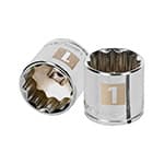 D-3832 | Dado de 1', 12 puntas, cuadro 3/8', Truper