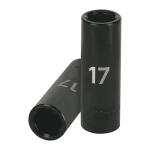 D-7317-ML | Dado largo cuadro 1/2' de impacto 6 puntas de 17 mm, Truper
