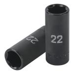 D-7322-ML | Dado largo impacto de 22 mm, 6 puntas, cuadro 1/2', Truper