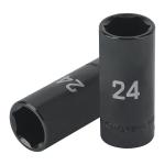 D-7324-ML | Dado largo impacto de 24 mm, 6 puntas, cuadro 1/2', Truper