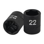 D-7422-M | Dado de impacto de 22 mm, 6 puntas, cuadro 1/2', Truper