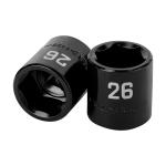 D-7426-M | Dado de impacto de 26 mm, 6 puntas, cuadro 1/2', Truper