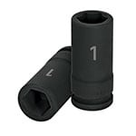 D-7516-L | Dado largo de impacto de 1', 6 puntas, cuadro 3/4', Truper