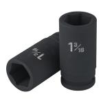 D-7519-L | Dado largo de impacto de 1-3/16', 6 puntas, cuadro 3/4'