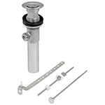 DE-151 | Contra p/lavabo c/rebosadero y sist automático, cromo, 1-1/4