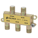 DICO-14 | Divisor coaxial de 1 entrada y 4 salidas, Volteck