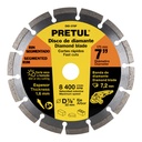 DID-370P | Disco de diamante de 7' x 1.6 mm rin segmentado, Pretul