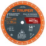 DID-4140 | Disco de diamante de 14' x 2.6 mm para corte metal, Truper