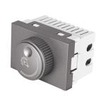 DIM15-LA | Dimmer giratorio acero inox de 1.5 módulos, línea Lisboa