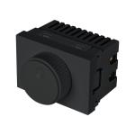 DIM15-LN | Dimmer giratorio negro de 1.5 módulos, línea Lisboa, Volteck
