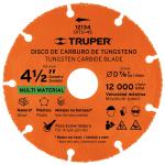 DITU-45 | Disco 4-1/2' multimaterial de carburo de tungsteno, Truper
