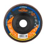 DLTP-45120 | Disco 4-1/2' laminado resp. plástico grano 120 centro 7/8'