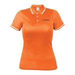 DRY-ND-M | Playera polo performance naranja, para dama, talla M