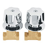 E-052 | Juego 2 llaves empotrar, regadera, roscables, cubo, Basic