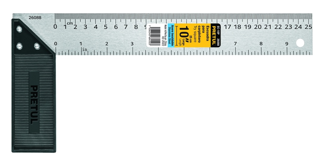 EC-10P | Escuadra 10' para carpintero, Pretul