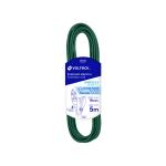 ED-5V | Extensión eléctrica doméstica 5 m verde con clavija plana
