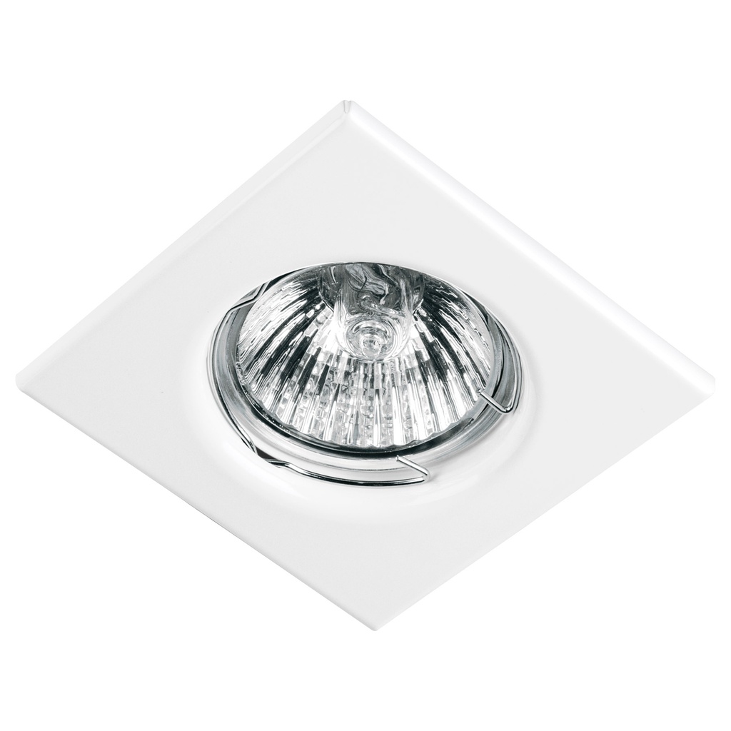 EMP-110S | Luminario cuadrado blanco spot fijo, lámpara no incluida