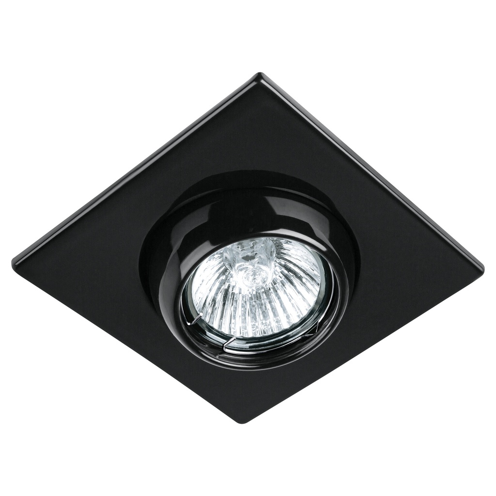 EMP-117S | Luminario cuadrado negro spot esférico, lámpara no incluida