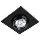 EMP-117S | Luminario cuadrado negro spot esférico, lámpara no incluida