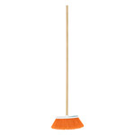 ES-140C | Escoba chica tipo cepillo, cerdas de PVC, bastón de madera