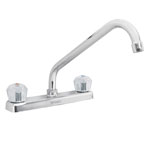 F-318A | Mezcladora 8' p/fregadero, cuello largo, manerales acrílico