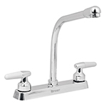 F-319I | Mezcladora 8' p/fregadero, cuello cobra, manerales cono