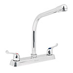 F-319P | Mezcladora 8' p/fregadero, cuello cobra, manerales palanca