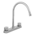 F-320-C | Mezcladora curva 8' p/fregadero manerales hex car compresión