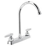 F-320I | Mezcladora 8' p/fregadero, cuello curvo, manerales cono