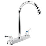 F-320P | Mezcladora 8' p/fregadero, cuello curvo, manerales palanca