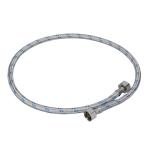 FFR-100 | Manguera lavabo/fregadero, aluminio, 100 cm, 1/2' x 1/2'