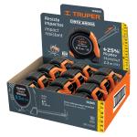 FH-55MC | Flexómetro Gripper 5.5m cinta 25mm display box con 12 piezas