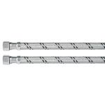 FLA-40XL | Manguera lavabo/fregadero, acero inox, 1/2' x 3/8', 40 cm