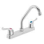 FP-317P | Mezcladora plástica 8' cuello corto para fregadero, palanca