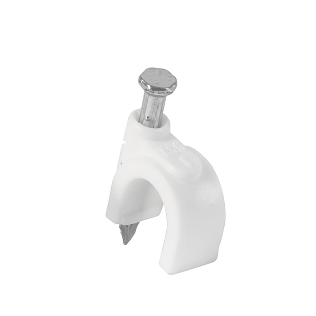 GCU-10BG | Bolsa con 500 grapas blancas de 10 mm para cable redondo