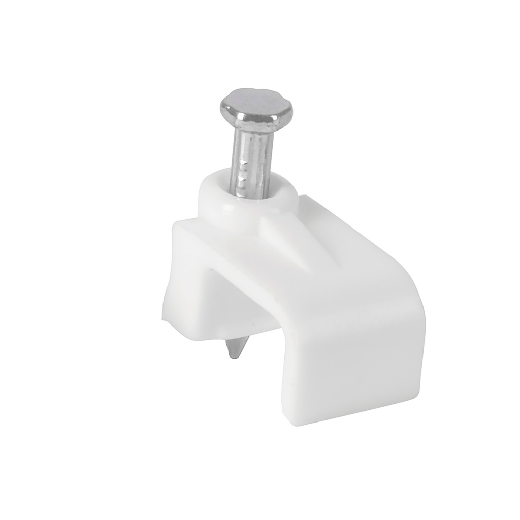 GPL-10BG | Bolsa con 500 grapas blancas de 6 x 9.5 mm para cable plano