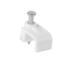 GPL-10BG | Bolsa con 500 grapas blancas de 6 x 9.5 mm para cable plano