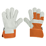 GU-255 | Guantes de piel de res y dorso de loneta, Truper