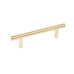 JAL-0322 | Jaladera de acero, 128 mm estilo 'Cilindro', latón brillante